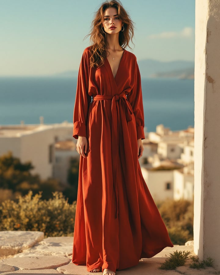 Vendemmia Silk Wrap Robe Gown